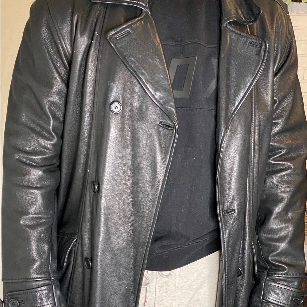 Colebrook leather coat